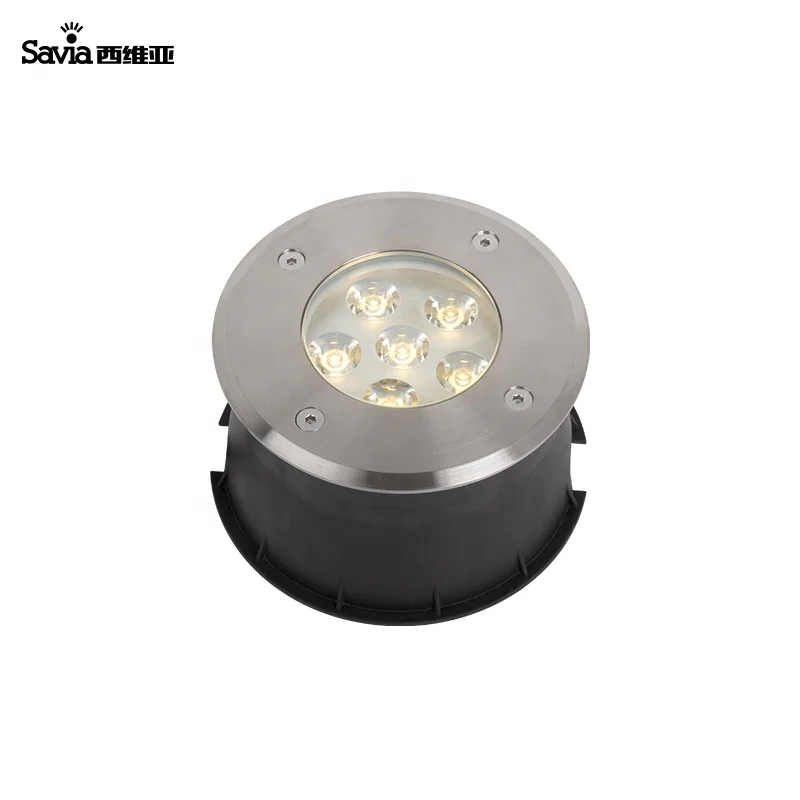 Savia AC 12V 6W LED underwater pond swimming pool light IP68 stainless steel spot light underground buried inground lamp