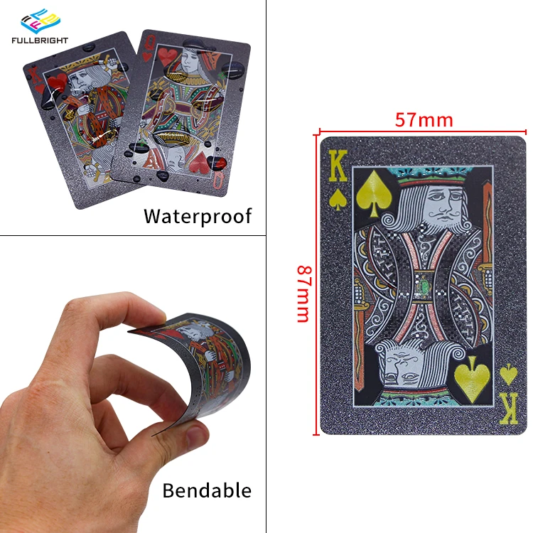 Customized black personalised jumbo playing cards set