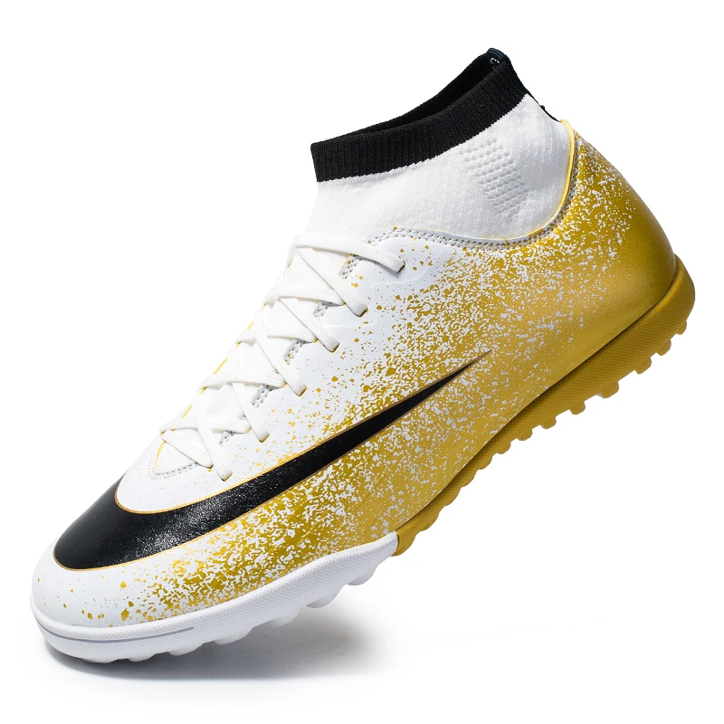 
2020 Hot Sale Men TF Studs Football Boots High Ankle Soccer Shoes 