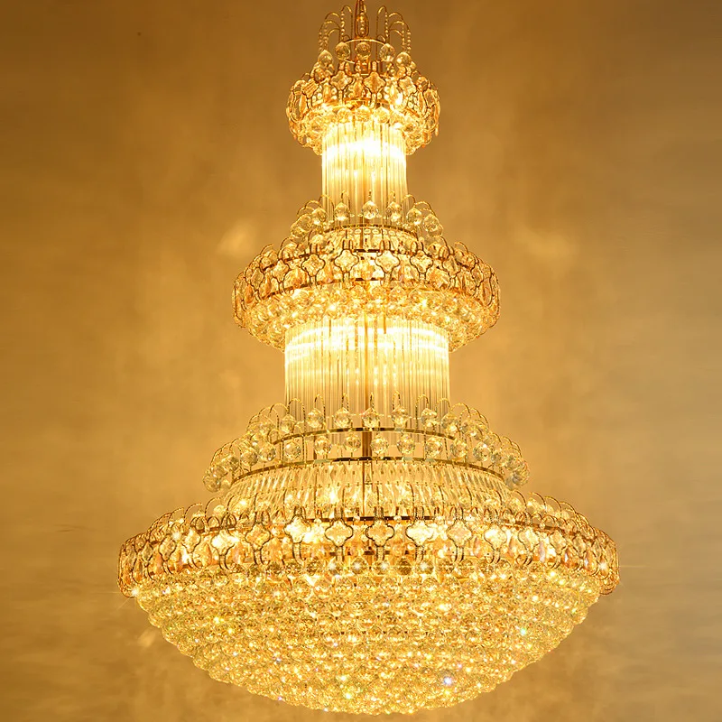 JYLIGHTING Luxury Crystal Chandelier High Quality Ceiling Hanging Lamps for Hotel Villa Mosque Stylish Glass Body Lights