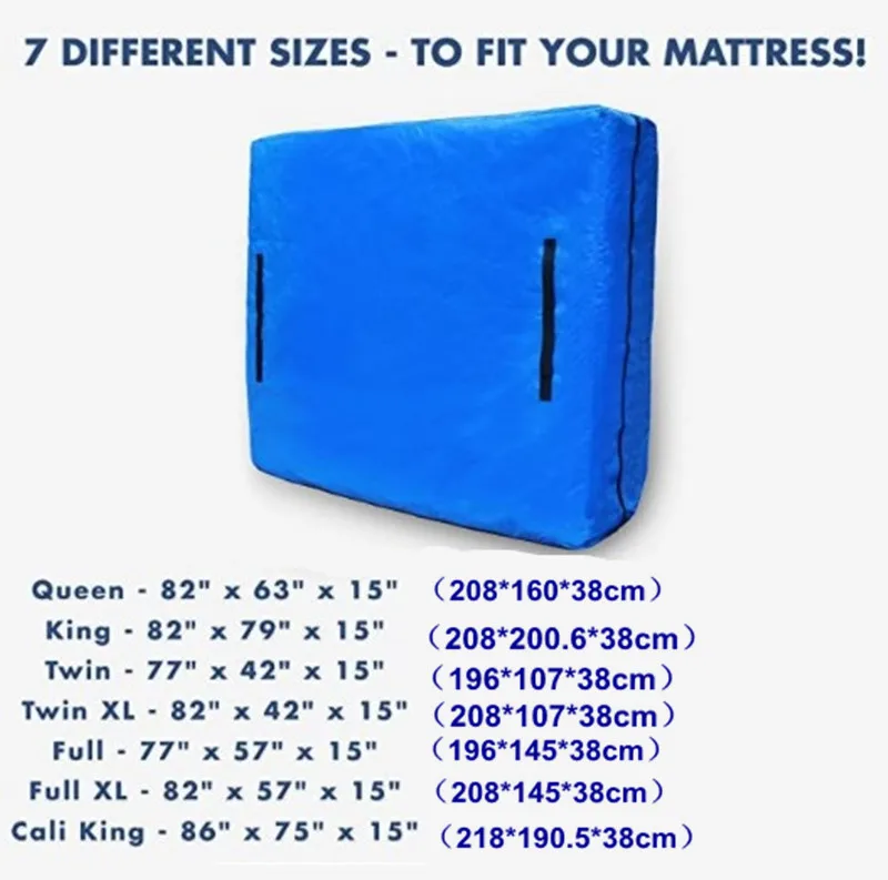 wholesale custom size 210D oxford bed bug protector cover water proof mattress cover with zipper