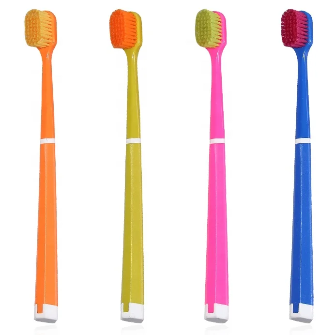 
5460 toothbrush macaron colorful soft bristle plastic biodegradable adult toothbrush 