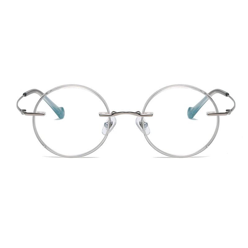 Ready to Ship Round Titanium Optical Frame Light High Quality Retro Cute Student Eyewear Eyeglass Frames for Girl Woman