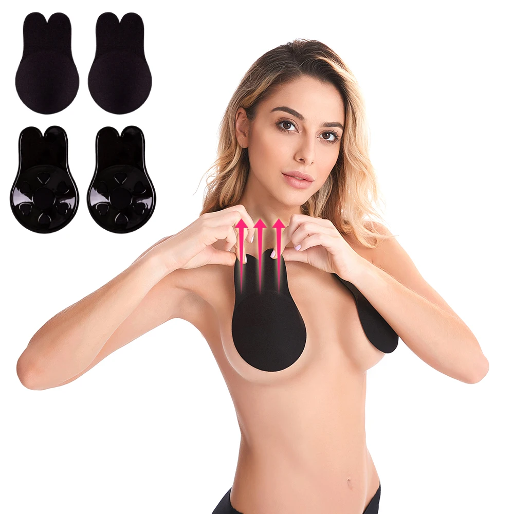 Sticky Push Up Bra for Women Invisible Sticky Bra Tape Nipple Cover Breast