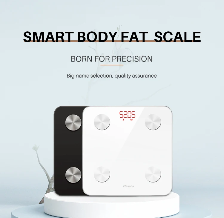 Popular Simple Lose Weight Wifi Smart Weight Body Analyzer Scale Digital Display LED Display Rectangle Electronic Weighing Scale