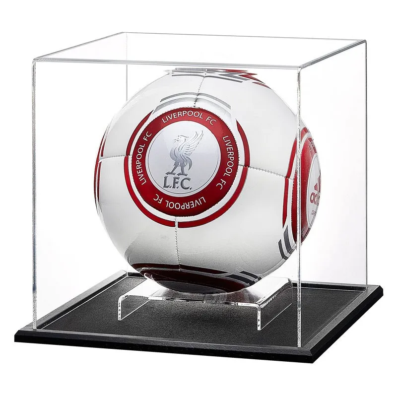 Transparent acrylic soccer ball display case