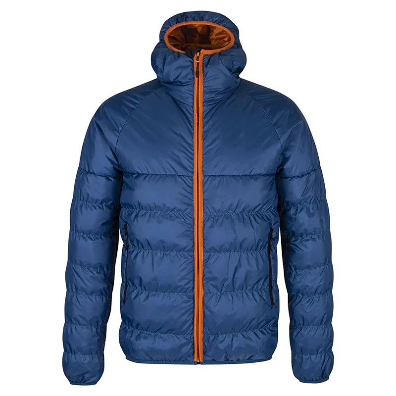 High Quality Customized logo Winter men quilted hooded bubble goose down jacket