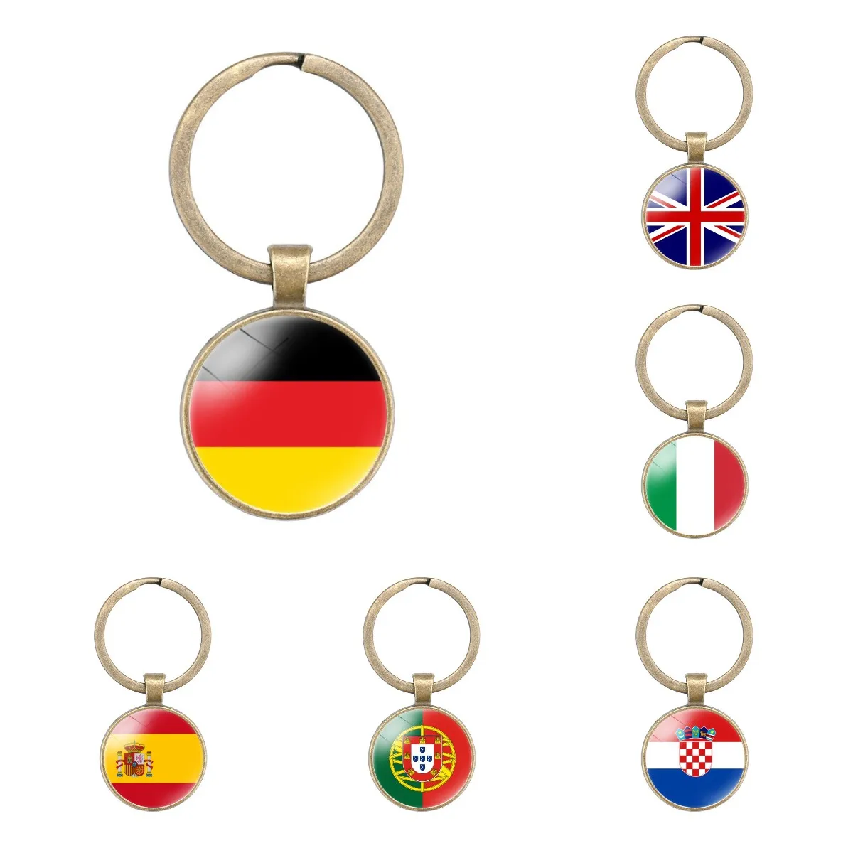 Производитель 287 стран флаг страны сувенир рекламный подарок стеклянный купол Кабошон брелок