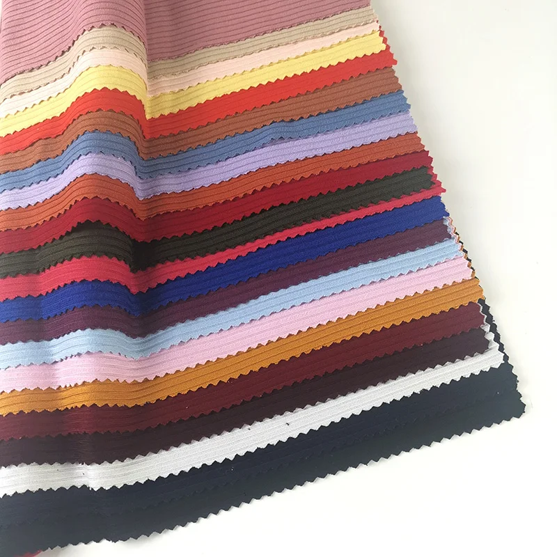 PERU DTY 4X2 RIB 2-SIDE BRUSH PLAIN DYED FABRIC FOR SWEATER TELA ELASTANE SPANDEX