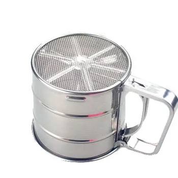 Stainless Steel Flour Sifter Hand-held Flour Sifter Single Layer Flour Sieve