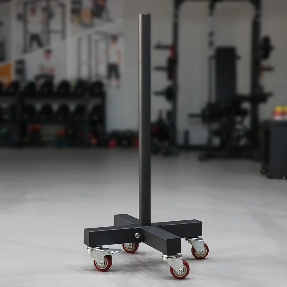 SMARTFIT Vertical Storage Weight Plate Rack Portable Holder With Caster Wheels Bumper Plate Stacker Trolley