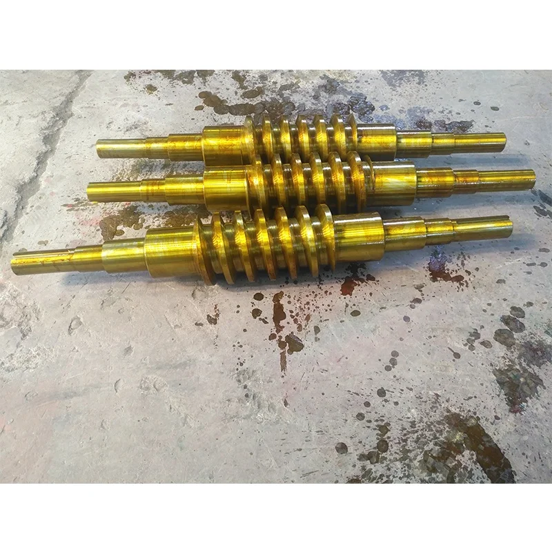 Large module gearbox parts forging transmission alloy worm gear and worm shaft