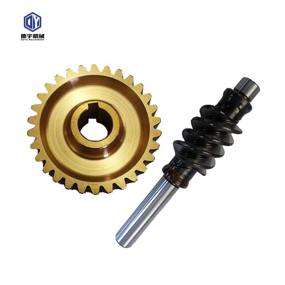Brass Worm and wormgear for gearbox reducer