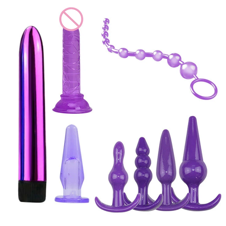 11pcs Erotic Toys Sets Wholesale Anal Plug Kit Prostate Stimulate Butt Beads Cock Ring Vaginal Massage Stick Sex Toys Sets