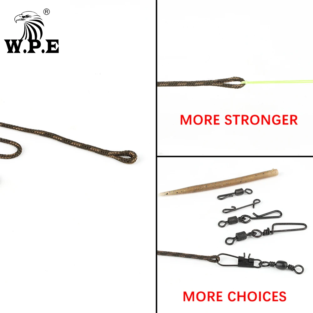 W.P.E 85g/98g/116g Lead Core Line Carp Fishing Rig Hair Fishing Group Hook Fishing Tackle