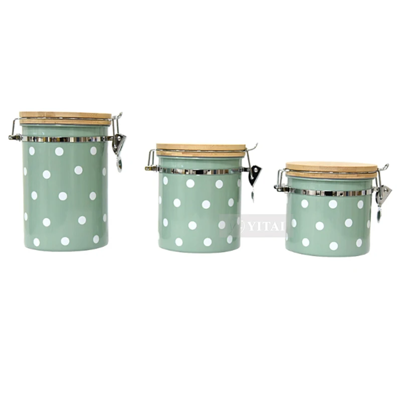 New Product Stainless Steel Round Food Jar Containers Set With Lids Kitchen Canisters For Coffee Flour Sugar