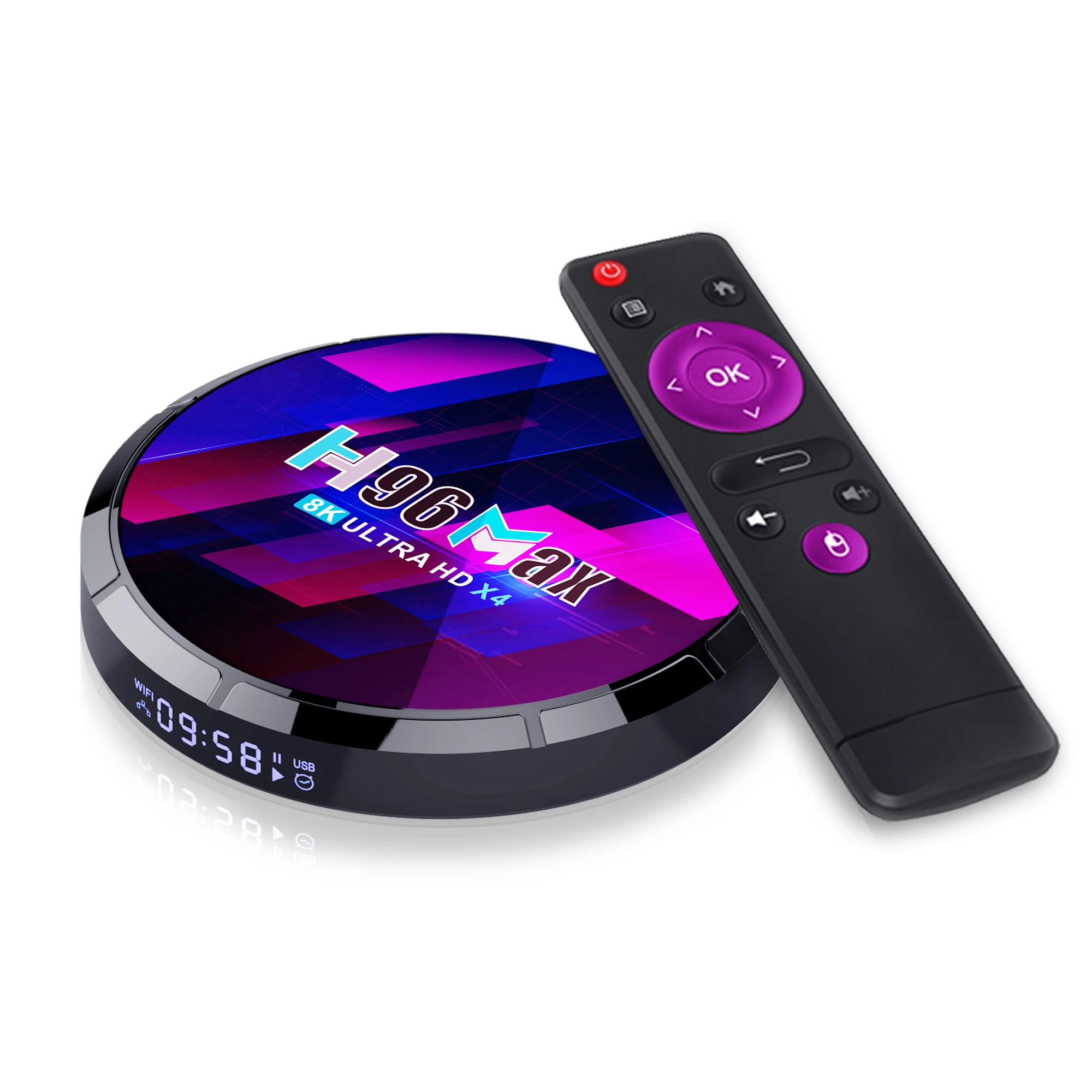 QUNSHI TECH H96 Max x4 Amlogic S905X4 Android10.0 Dual WIFI 2gb/4gb ram 16gb/32gb/64gb ROM RGB Light Android 10.0 TV Box H96max
