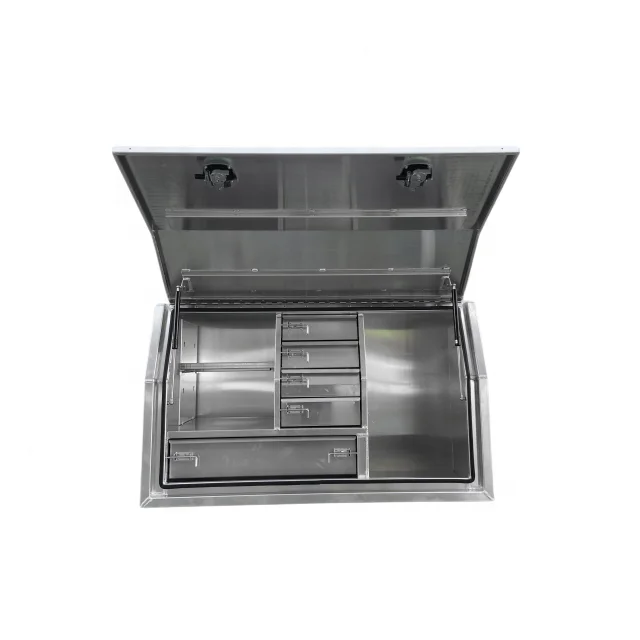 aluminum truck tool box with metal drawer