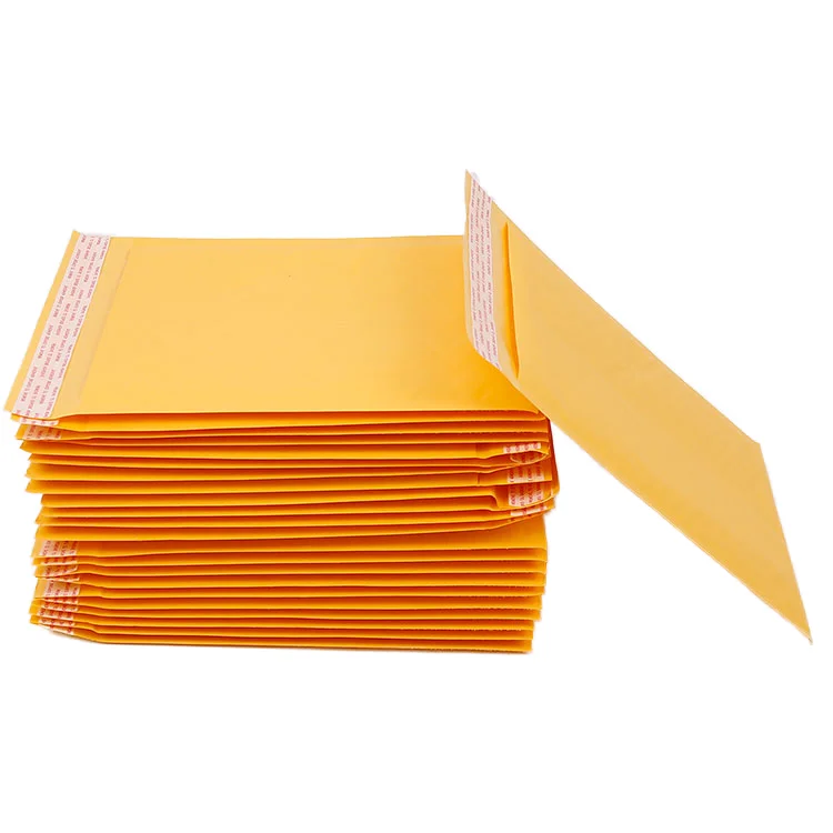 Wholesale Custom Eco-Friendly Kraft Paper Bubble Mailer Bag White Plastic Envelope for Mascara Blush Facial Cleanser Toothpaste