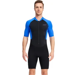 Wetsuits Diving Suit Men Neoprene Swimsuit Short Sleeve Warm Front Zipper Women Surfing Snorkeling Wetsuit