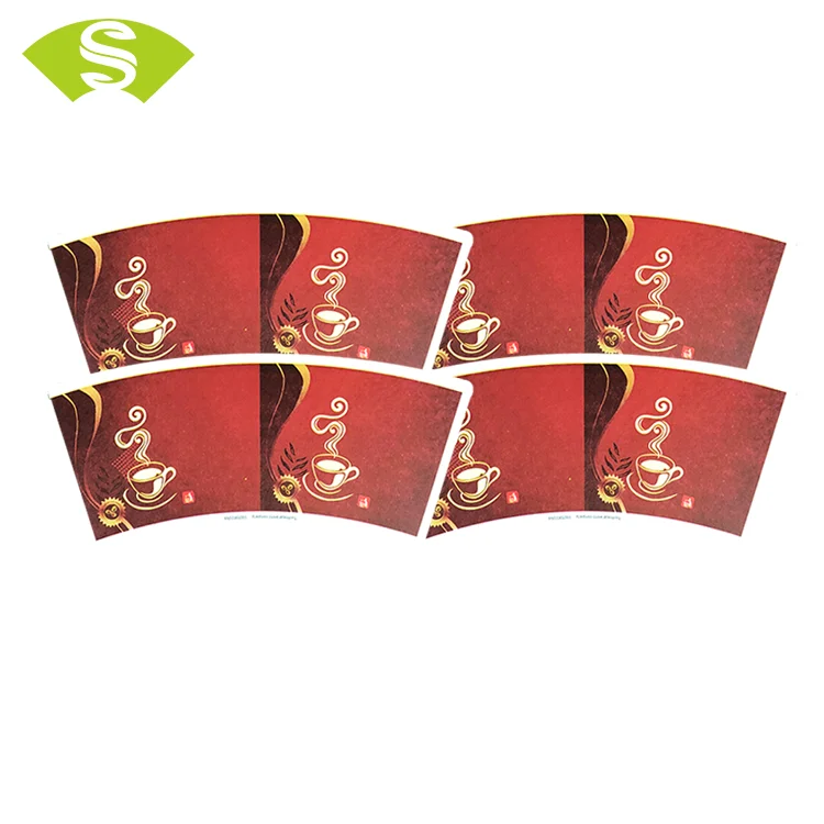 
high quality custom logo printed virgin pulp paper cup fan 