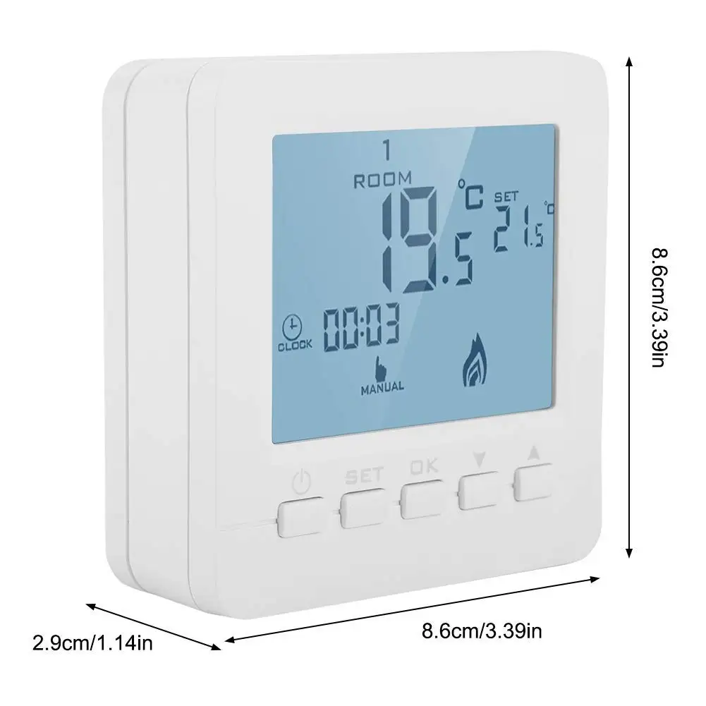 HY02B05BW Floor Heating System Digital Thermostat Programmable Gas Boiler Regulator with Temperature Controller Smart Life