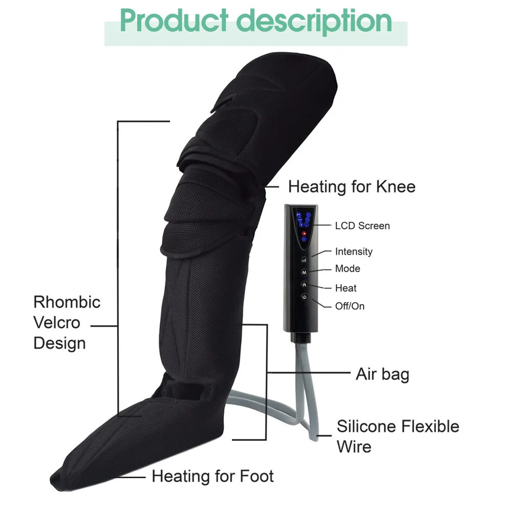 Hot legs and feet Massager Pneumatic Air Compression Leg Compression Massager Boots for Sports Recovery