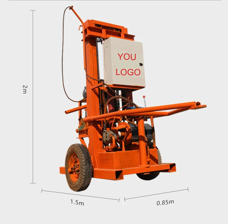 Portable Geothermal exploration borehole 200 meters deep  drilling machine