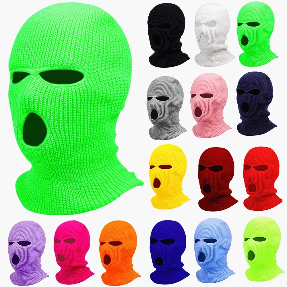 wholesale Tactical Mask 3 Hole Full Face Mask Ski Mask Winter Cap Balaclava Motorbike Motorcycle Helmet Full facemask