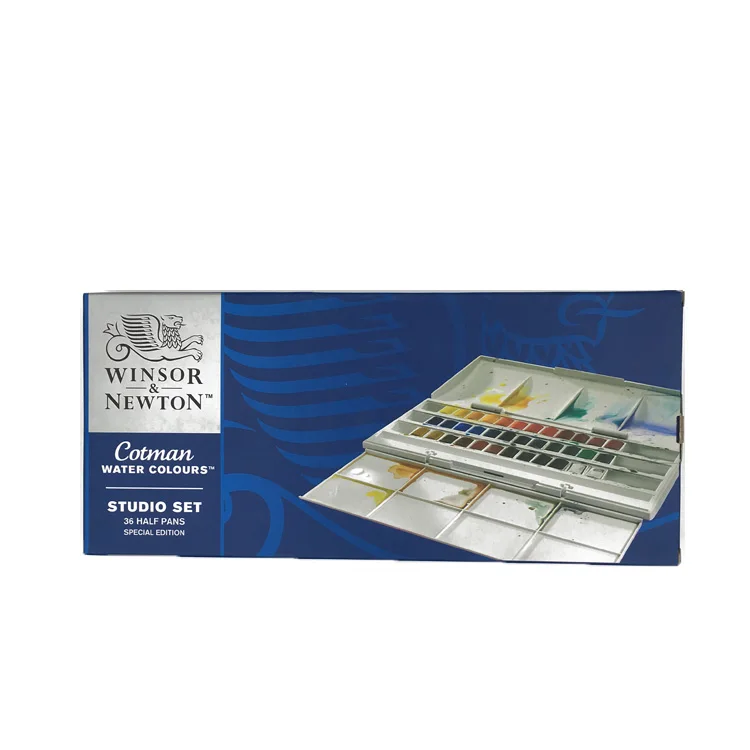 
Winsor & Newton Cotman 36 Colors Solid Watercolor Paints Set Water Colours Cake 