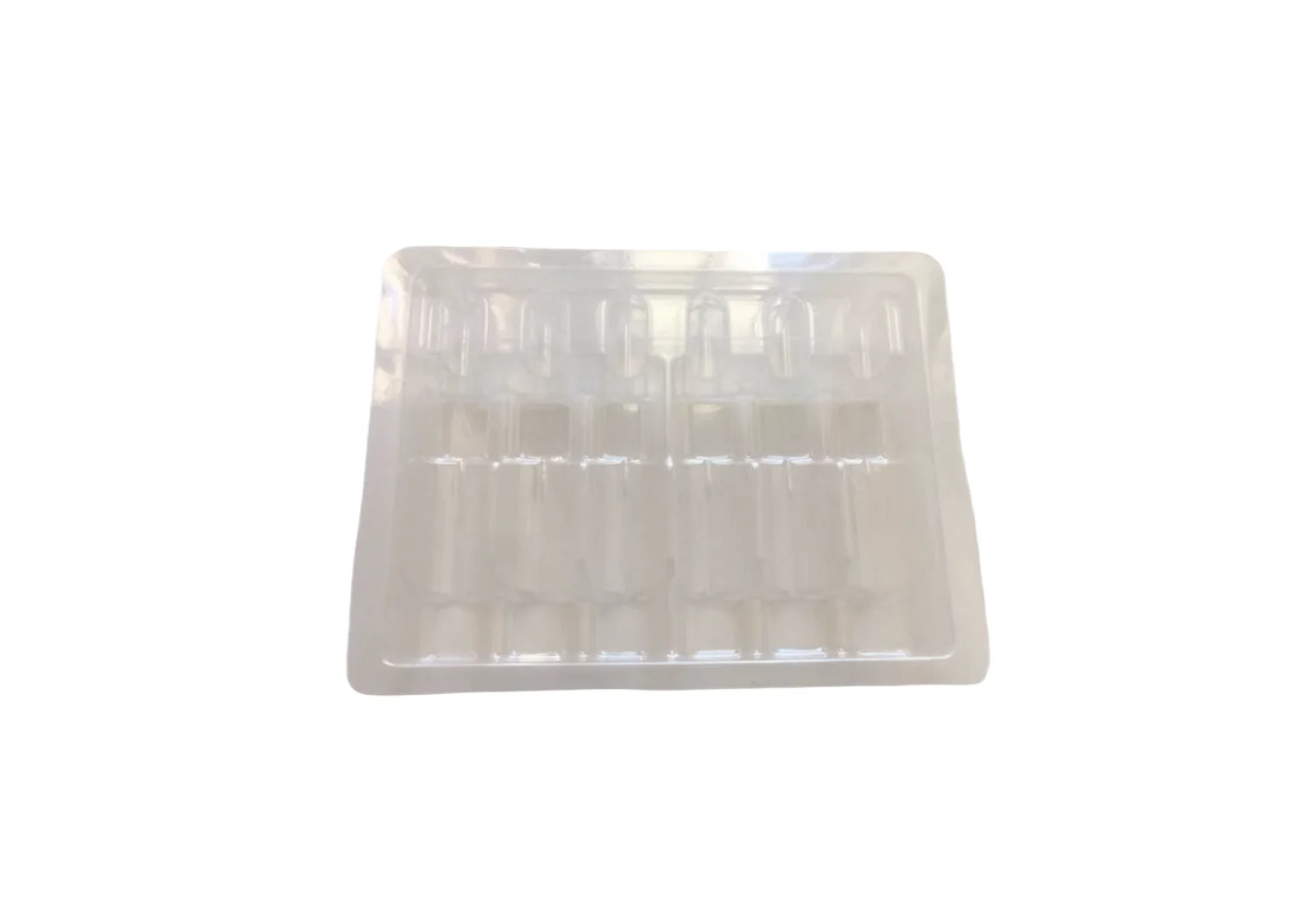 Ecofriendly transparent plastic Ampoule tray disposable medical 3ml vial box blister packs for tablets