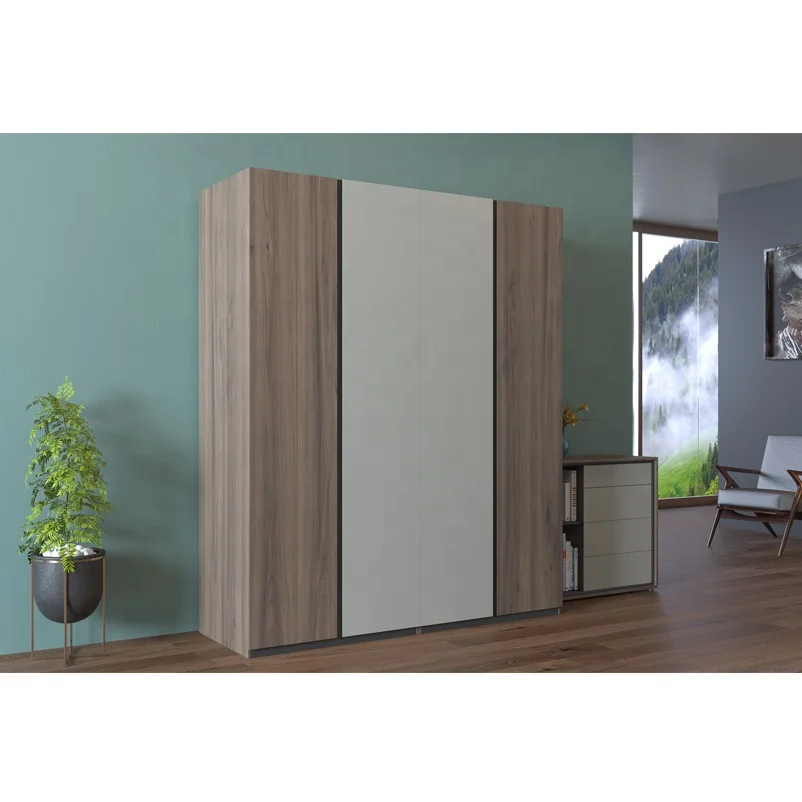 
Customized Home Bedroom Furniture Durable Storage Wood Wardrobe 