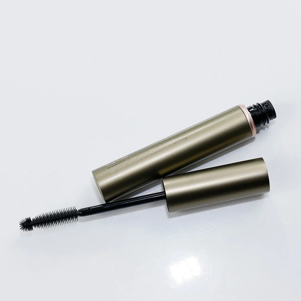 packaging mascara makeup tube special color dark green aluminum mascara tube with black mascara wand