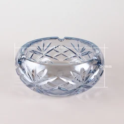 Factory Office Ashtrays Bulk Wholesale Round Color Cigar Glass Ashtray Custom Logo