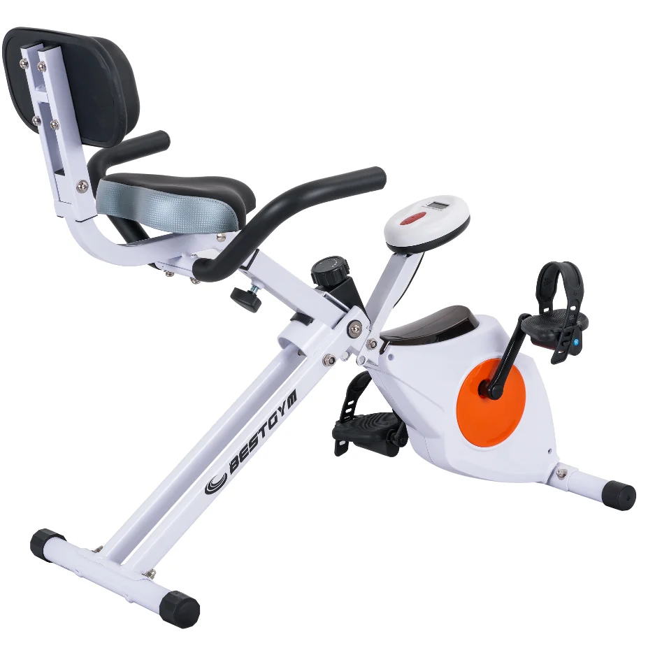 Magnetic Folding Relax Exercising Home Gym Cycle Recumbent for Elderly Body Fit Training Stationary Cardio Xbike