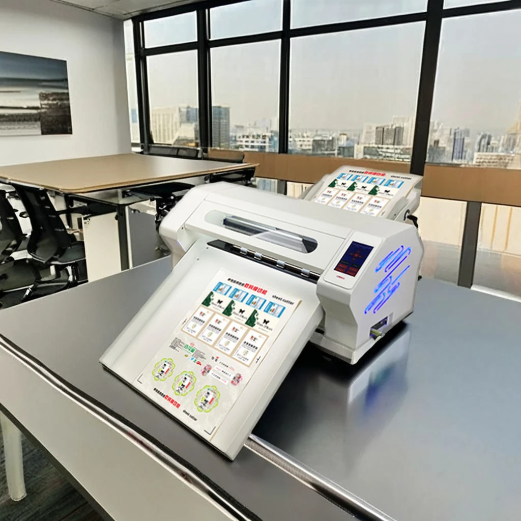 Bascocut Multi Sheet Cutter With Auto Feeding/Vinyl Sticker Paper Type Label Cutter Machine