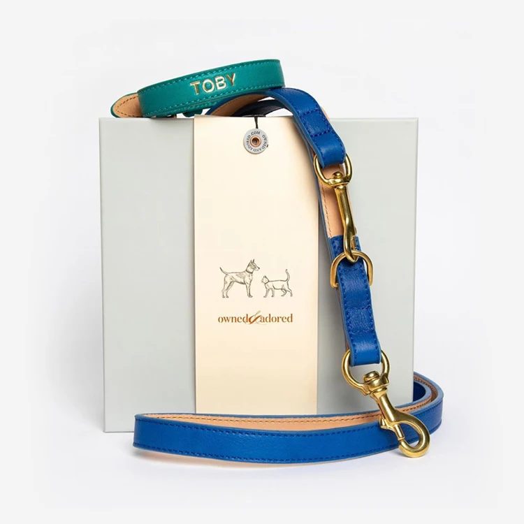 Custom Personalized Logo Luxury Accessory Retail 2 Piece Lid And Base Box Wallet Belt Dog Collar Gift Packaging