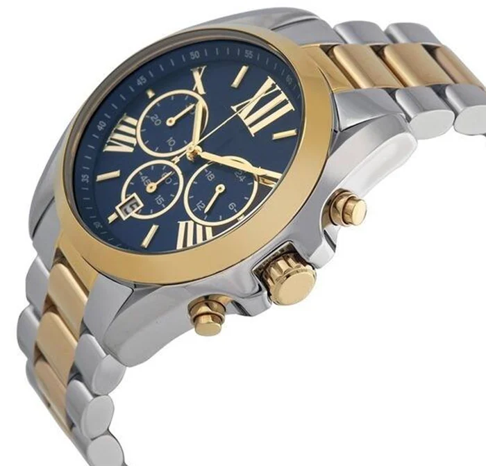 
MK5976 MK5978 MK5984 Luxury Chronograph Quartz Watch for Women With Double Color On the Wrist Watch Band 