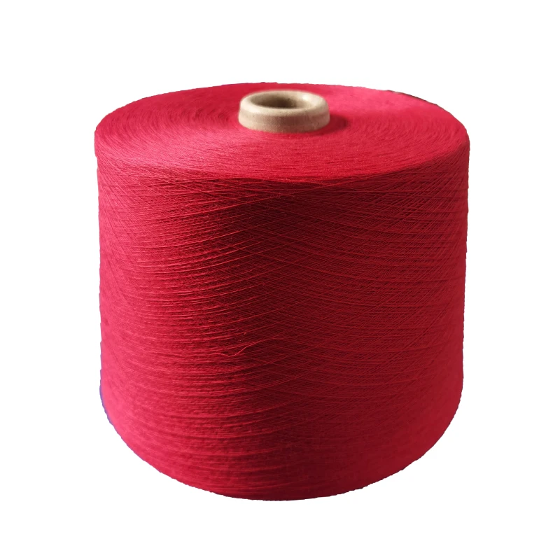 Wholesale 18S Recycled Spun Polyester Dope Dyed Colorful Yarn For Socks