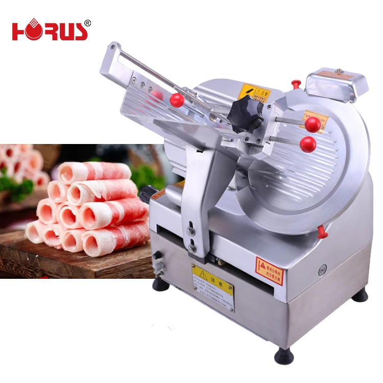 Horus 12 Inch Oil Free Automatic Frozen Meat Cutting Machine Adjustable Single Roll Slicer