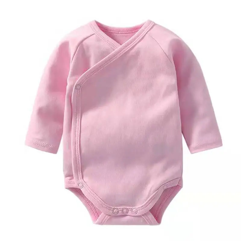 
OEM service 100% organic cotton newborn baby clothes long full sleeve baby rompers baby clothing 