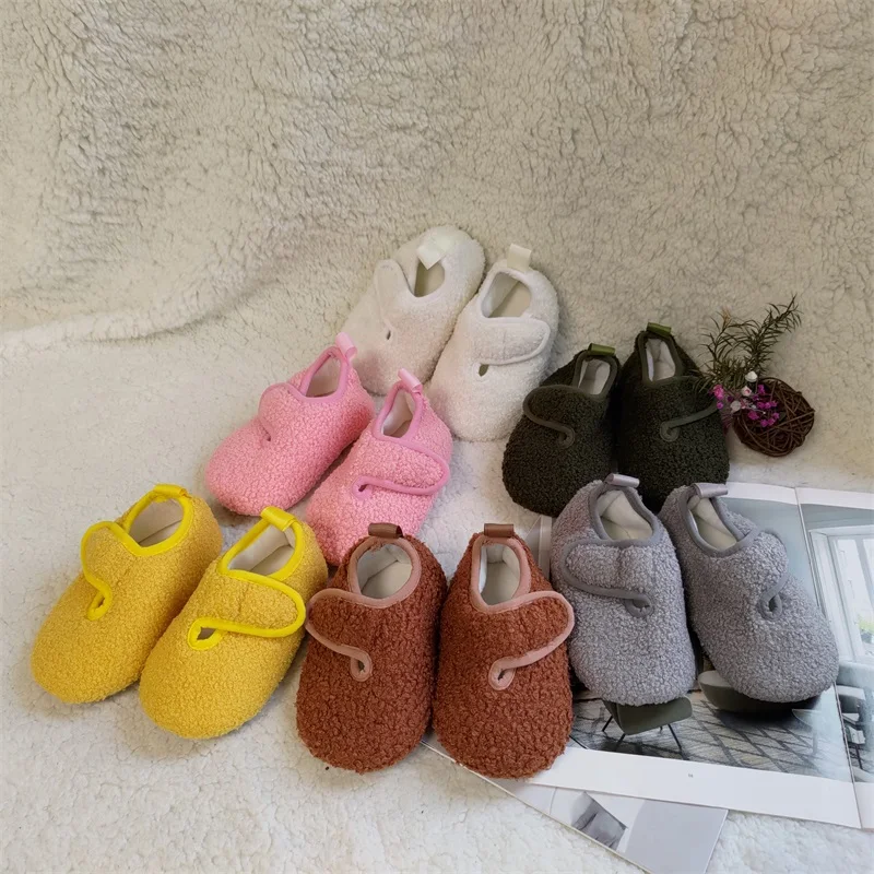 Winter children soft soles boys and girls indoor home non-slip warm comfortable cotton slippers