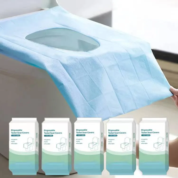 Blue Pink Green Single Piece Package Travel Disposable Toilet Seat Covers For Adults