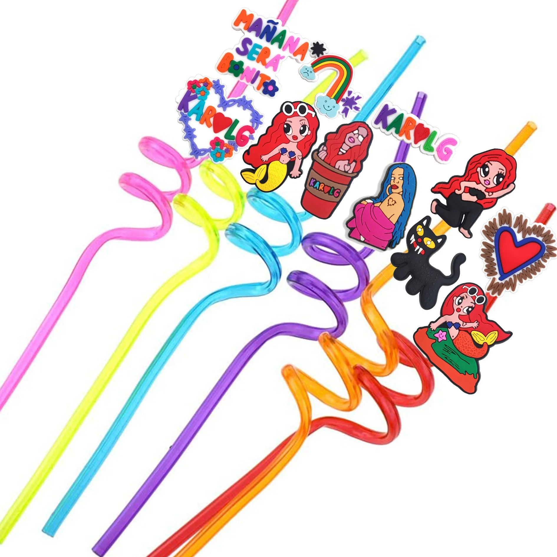 High Quality Karol G Straw Charms Singer Straw Topper Charms For Bar Accessories