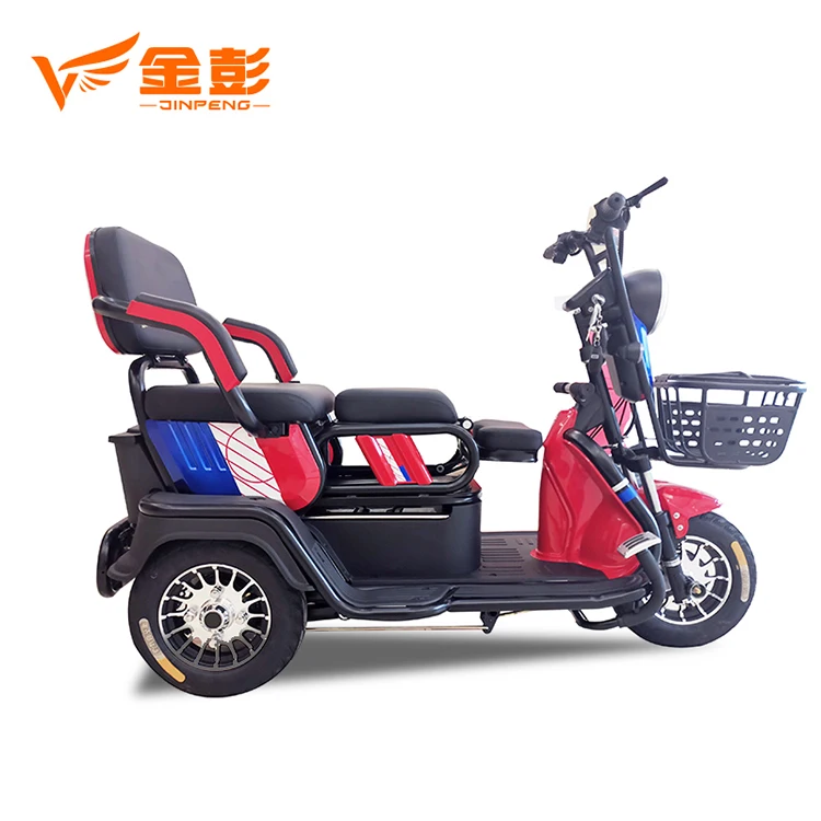JINPENG A6 EEC COC Certified Three-Wheel Electric Tricycle Open Top Passenger Tuk Tuk Models Register Trike Made in China