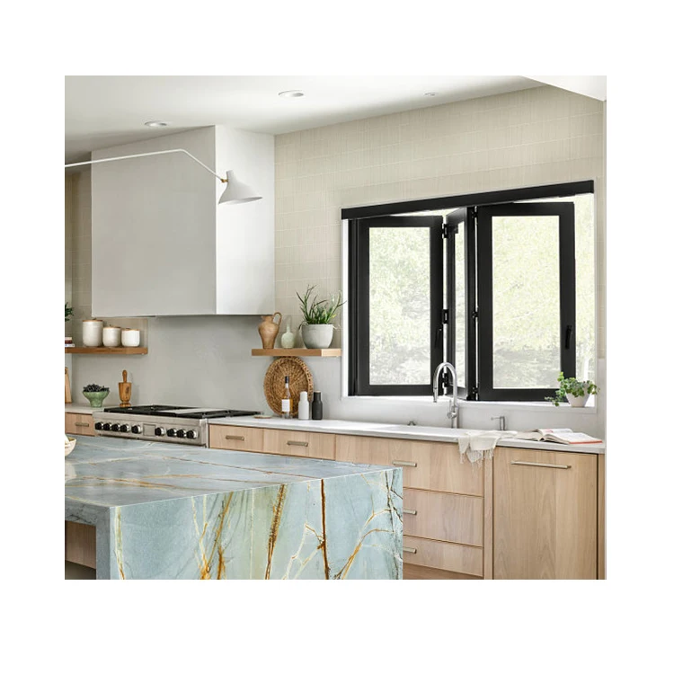 Balcony hurricane impact folding Windows Double glazing aluminum vertical folding Windows