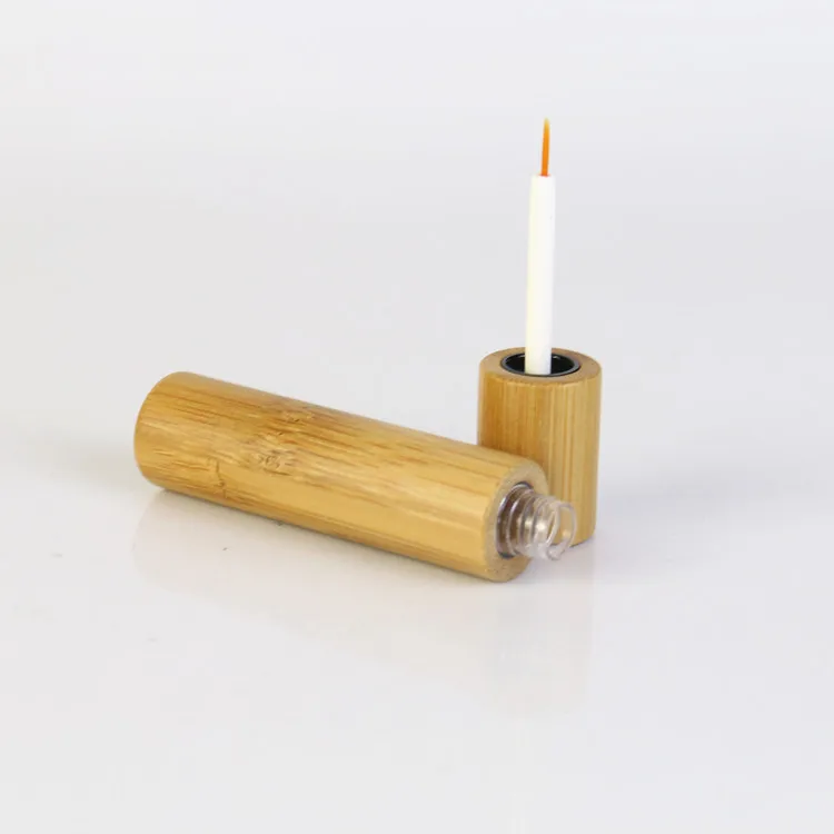 Eco Friendly Lipstick Container Cosmetic Packaging 3g 4g 5g Round Empty Natural Bamboo Lip Gloss Lip Balm Tube