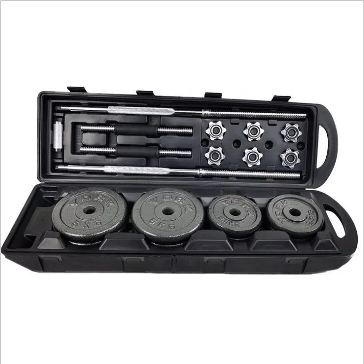 
march expo 2021 selection cheap 50KG dumbbell gym equipment free weights barbell black painting adjustable dumbbells set 