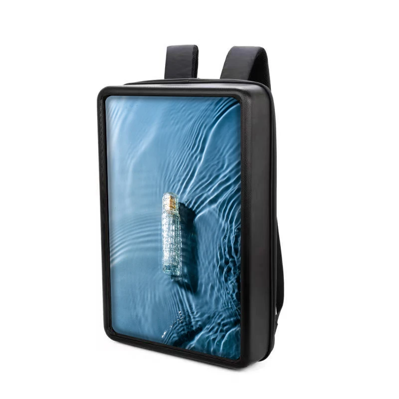 Оптовая продажа, 21,5 Дюймов, жесткий корпус, открытый водонепроницаемый, Wi-Fi Многофункциональный креативный ЖК-рюкзак, рекламный экран