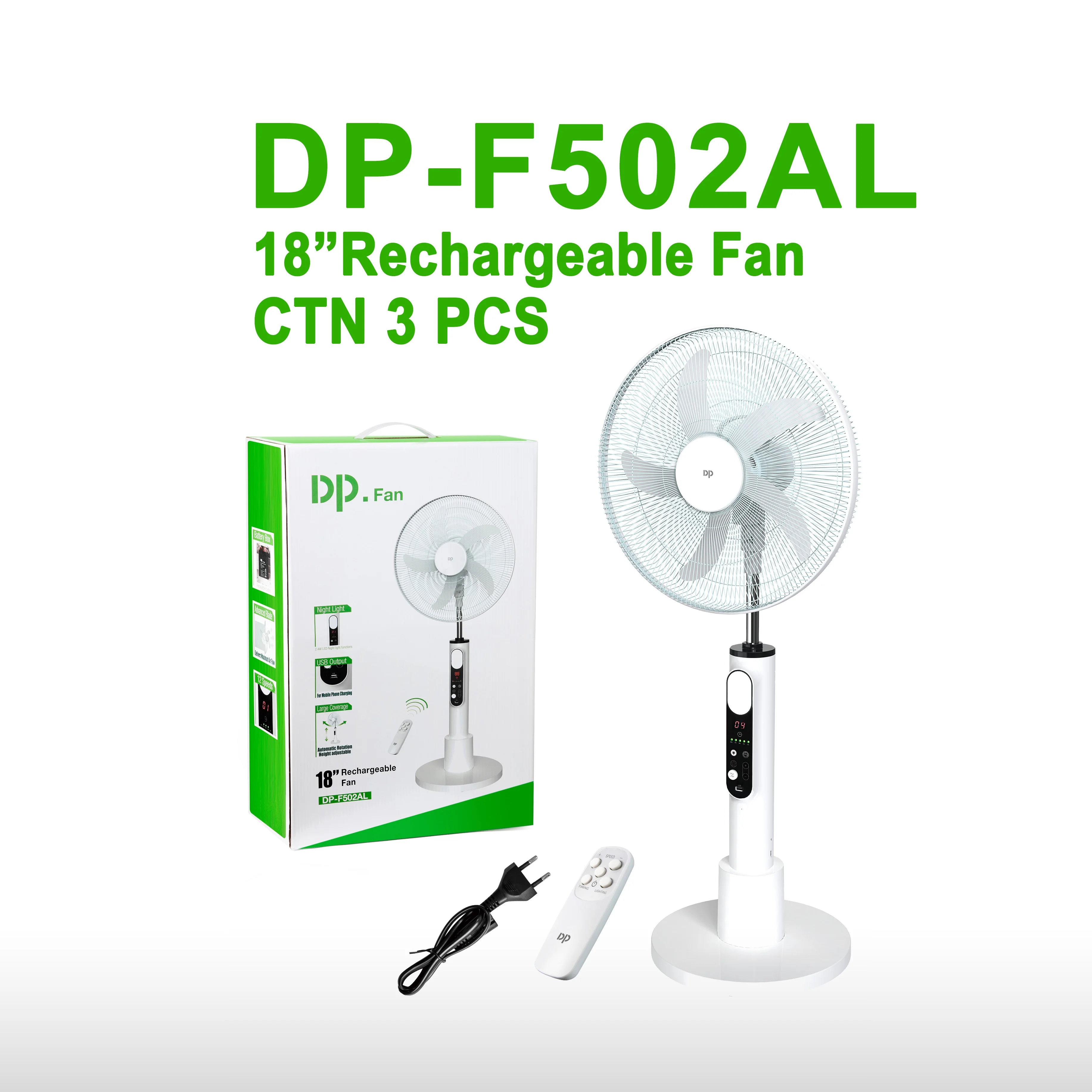 DP-7626 AC/DC 2000 мАч батарея платные электронный умный Светильник настольный USB мини портативный воздушный вентилятор охлаждения со светодиодной подсветкой